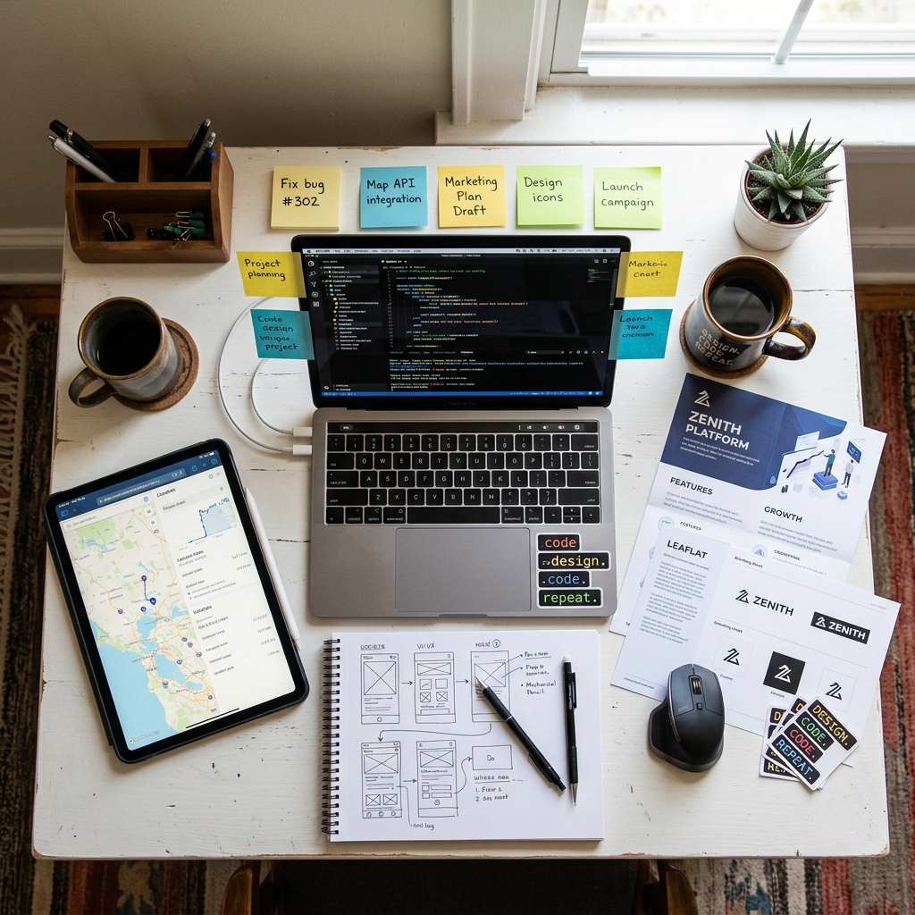 一個人扮演多個角色的工作桌面